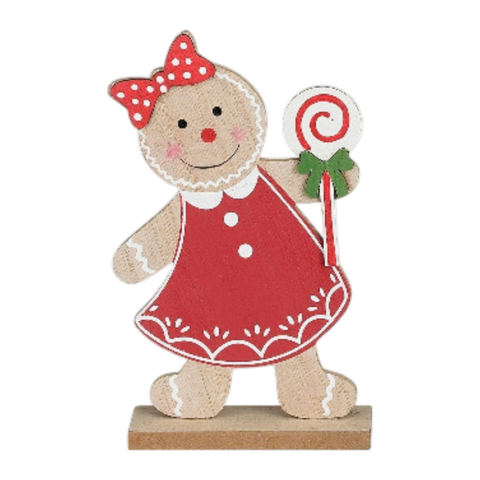 Dekoration Pfefferkuchen rot Sortiment 2 FSC mix - l12,5xb4xh17,5cm
