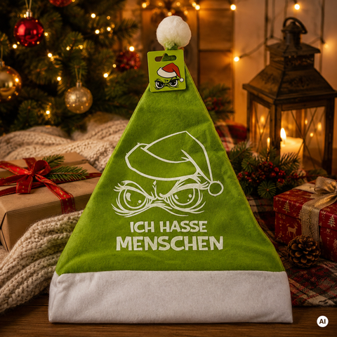 Santamütze "Ich hasse Menschen"