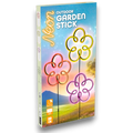 Neon outdoor garden stick wire-frame flower garden stakes in yellow orange and purple for decorative use