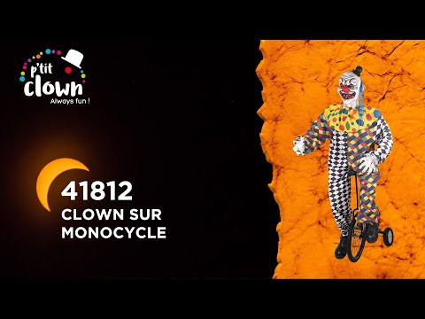 Animieter Clown auf Rad 175cm Halloween Ptit Clown