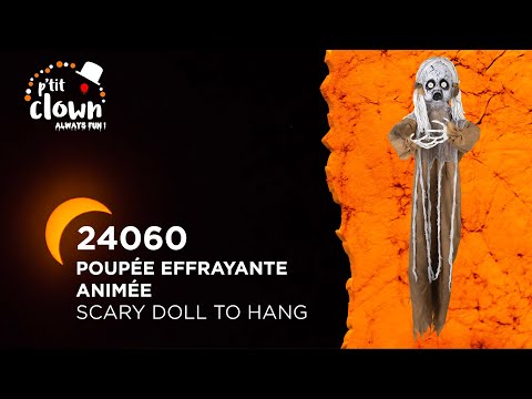 Gruselige Puppe animiert 120 cm Halloween Ptit Clown