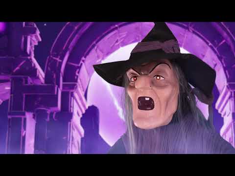 LED-Hexe "Luna" animiert 180 cm Halloween Funny Fashion