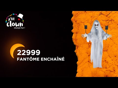 Hängender Geist in Ketten 130 cm animiert Halloween Ptit Clown
