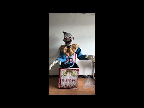 Jack in the Box Clown 180 cm Animatronic Halloween Funny Fashion