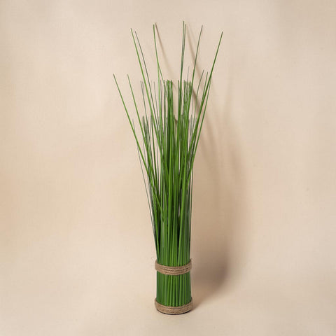 Stehgrasbündel 43cm mit lebendig grünem künstlichem gras, naturtwine umwickelt an basis und mitte