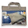 Beige sonnensegel 3x3m viereck mit upf 50 plus sonnenschutz in strapazierfähigem stoff und wasserabweisendem beutel