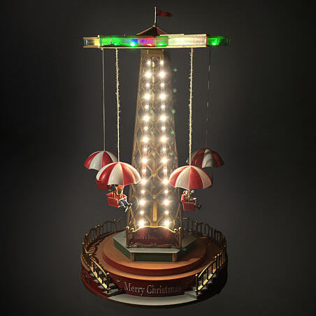 Weihnachtskarussell mit LED-Beleuchtung, Musik und Bewegung – 44,5 cm