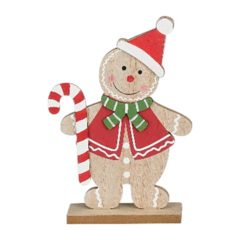 Dekoration Pfefferkuchen rot Sortiment 2 FSC mix - l12,5xb4xh17,5cm